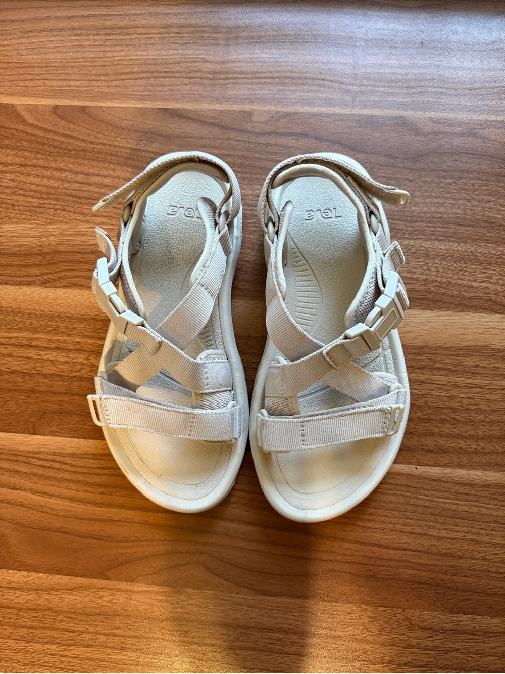Teva Women's Cream Strappy Sport Sandals